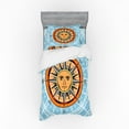 thumbnail image 2 of Compass Duvet Cover Set, Design Graphic with Nostalgic Navigate Tool in Form of Sun with Face, Bedding Set with Shams and Fitted Sheet, 3 Sizes, by Ambesonne, 2 of 3