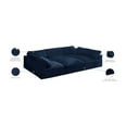 thumbnail image 2 of Meridian Furniture Cozy Navy Velvet Overstuffed Modular Sectional, 2 of 8