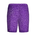 thumbnail image 5 of Naloa Glitter Purple Men's Short Pajama Pants, Lounge Comfort Shorts with Elasticized Waistband and Side Pockets - Small, 5 of 9