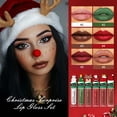 thumbnail image 2 of Liquid Lipstick Christmas Edition, Festive Lip Gloss with Shimmer, Long Lasting Wear, Holiday Makeup Gift, Santa Hat Design, 3ml, 2 of 3