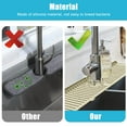 thumbnail image 5 of Kitchen Sink Splash Guard, EEEkit 24inch Silicone Faucet Handle Drip Catcher Tray Mat, Dish Soap Dispenser Sponge Holder, Sink Accessories for Kitchen Counter and Bathroom, Gray/Off White, 5 of 10