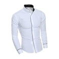 thumbnail image 3 of Milageto Men's Long Sleeve Shirts Father's Day Gift Beach Shirts Casual Shirts for Dating L, 3 of 8