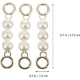 thumbnail image 3 of 3pcs Pearl Handle Replacement Chain Pearl Beads Short Strap for Women Handbag Purse, 3 of 8