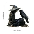 thumbnail image 2 of Halloween Desktop Ornament Gothic Witch Crow Decoration 2D Interior Panel for Home and Bedroom Table Decoration, 2 of 7
