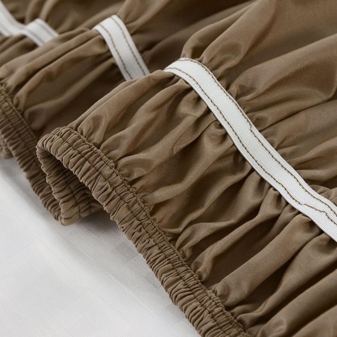 Holzlrgus Wrap Around Dust Ruffle Bed Skirt (15" Drop, Brown) - King Size Bed