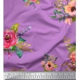 thumbnail image 1 of Soimoi Cotton Duck Fabric Leaves & Anemone Flower Print Fabric by Yard 42 Inch Wide, 1 of 3