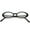 Black / Clear, variant on Womens Small Oval Glasses Slim Arms Clear Lens 48mm (Black / Clear)