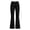 Black, variant on Liyamei Girls School Uniform Pants Elastic Waist Twill Bootcut Trousers Everyday Wear for 5-16 Years