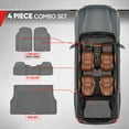 thumbnail image 3 of Motor Trend FlexTough Floor Mats for Car SUV and Van with Cargo Trunk Mat, Odorless EcoClean Liners, 3 Colors, 3 of 10