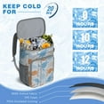 thumbnail image 6 of Tropical Marine Life Soft Cooler Bag - 20L High-Capacity Insulated Backpack Cooler for Camping, Road Trips & Picnic, Abstract Nautical Sun & Moon Design, 6 of 6