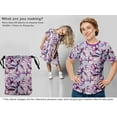 thumbnail image 6 of oneOone Cotton Poplin Purple Fabric Florals Craft Projects Decor Fabric Printed By The Yard 42 Inch Wide, 6 of 6