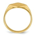 thumbnail image 2 of Solid 14k Yellow Gold 11.5x11.5mm Closed Back Engravable Monogram Signet Ring Band Size 7.5, 2 of 6
