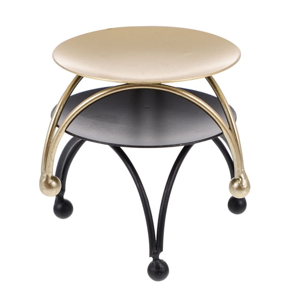 NICEXMAS 2Pcs Chic Iron Candleholder Decorative Home Table Candle Stand