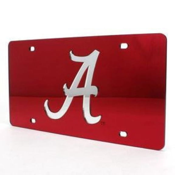Alabama Inlaid Acrylic License Plate - "a" Red