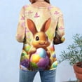 thumbnail image 4 of T-Shirts de Pâques pour Femmes, T-Shirt Coupe Ample, Haut Décontracté à Manches Courtes et Col Rond, Chandail à Enfiler, Blouse Imprimée de Printemps pour Sorties Décontractées, Loisirs à la Maison, Fête, 4 of 6