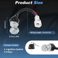 thumbnail image 7 of Ignition Switch with Keys Set Replacement for HiSUN 400 500 700 800 UTV, for Excalibur 500‑4 700-4 UTV Ignition Switch Replace 372001150/372000550000/372001150000, 7 of 7