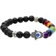 thumbnail image 1 of Mano mal de ojo piedra de lava natural esencia aceite difusor Reiki tratamiento equilibrio pulsera de cuentas, 1 of 5