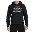 thumbnail image 2 of Wild Bobby, Only the Best Daddies Gets Promoted to Husband, Father's Day, Unisex Graphic Hoodie Sweatshirt, Black, Small, 2 of 3