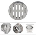 thumbnail image 4 of Stainless Steel Floor Drain, Balcony Sink Round Anti-clog Removable Floor Drain For Outdoor Garden Drain Pipe Exhaust Pipe Roof Balcony Use(75 Flat Mo, 4 of 5