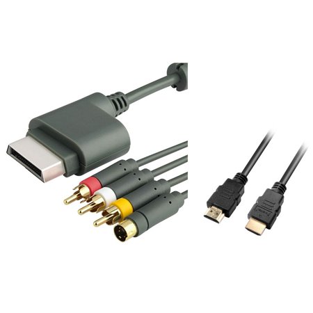Insten 3 Feet 3Ft HDMI Cable M/M 1080p+AV Composite s-Video Cable For Xbox 360