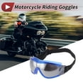 thumbnail image 2 of Gafas de montar para motocicleta Unique Bargains 1 Pc PC PU gafas de sol para deportes al aire libre para motocross, bicicleta de tierra, ATV, lente tono plateado, marco azul, 2 of 6