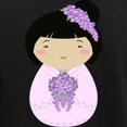 thumbnail image 3 of CafePress - Kokeshi Wisteria Bride Pajamas - Women's Short Sleeve Print T-Shirt and Pants Dark Cotton Pajama Set, 3 of 7