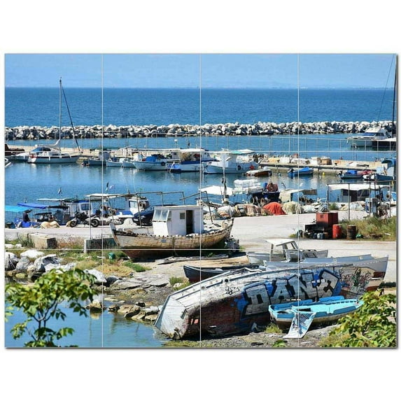 Boat Ship Ceramic Tile Mural Kitchen Backsplash Bathroom Shower 400160-L43