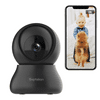 Indoor Security Camera 2K, Septekon 360 Pan Tilt Baby Monitor Pet Camera, 2.4GHz Wi-Fi Camera with Night Vision, Motion Detection, 2-Way Audio Siren, Cloud/SD Card, Compatible with Alexa,Black