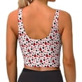 thumbnail image 4 of Uemuo Ladybugs 2 Pattern Women's Sports Bra - High Impact Support, Breathable, and Comfortable Athletic Bra for Running, Yoga, and Workouts, 4 of 9