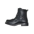 thumbnail image 2 of Unik Just for Bikers Men's Premium Leather Short Motorcycle Boots, 10006-M (Black, 11), 2 of 5