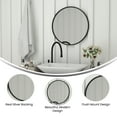 thumbnail image 6 of Merrick Lane 24" Round Accent Wall Mirror in Black with Metal Frame for Bathroom, Vanity, Entryway, Dining Room, & Living Room, 6 of 12