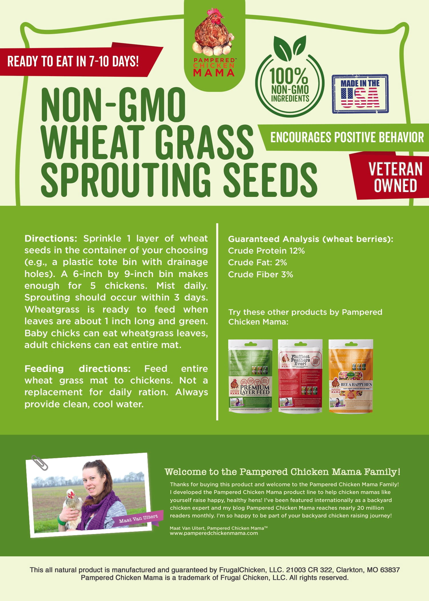 Non-GMO Wheat Seeds for Sprouting Fodder