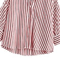 thumbnail image 6 of AnuYalue Striped Shirt for Womens 3/4 Sleeve Casual Boyfriend Blouse Tops Loose Fit Lapel Collar Dressy Work Shirts, 6 of 8