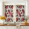 Country Western Sheer Curtains 45 Inch Long 2 Panels, Cowboy Hat Red ...