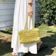 thumbnail image 5 of Bolsos de mano casuales de playa, bolsos de diseñador de lujo y carteras para mujer, novedad de 2023, en tejido de crochet artificial de nailon con cierre de cordón, 5 of 5