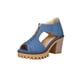 thumbnail image 2 of Tamaño de zapatos de mujer de tacón alto de microfibra de cuero artificial y mezclilla de moda 35-43 Wmkox8yii  hfjk2516, 2 of 9