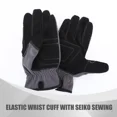 thumbnail image 3 of Multi-Purpose Construction Gardening Utility Mechanic Work Gloves Gray 2Pairs, 3 of 5