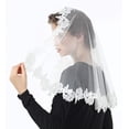 thumbnail image 3 of Velo de encaje para misa latina, mantilla para capilla católica, iglesia, catedral, comunión, cubierta para la cabeza con festón, 3 of 5