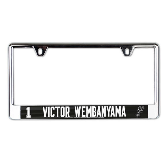 WinCraft Victor Wembanyama San Antonio Spurs Acrylic License Plate Frame