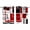 Red, variant on 2 Panels Kitchen Tier Curtains 39 Inch Length, Blue Black Geometric Grommets Window Treatment Curtain, Modern Minimalist Abstract Stripes Thermal Curtains Drapes for Living Room/Bathroom