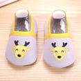 thumbnail image 4 of ZCFZJW Cute Cartoon Pattern Baby Floor Socks Summer Toddler Kids Boys Girls Anti-Slip Slipper Shoes Home Indoor Soft Soled Shoes Socks Z03-Gray 12-18 Months, 4 of 4