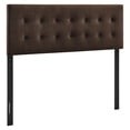 thumbnail image 2 of Emily Stain-Resistant Performance Velvet King Size Headboard in Chocolate Brown, 2 of 8