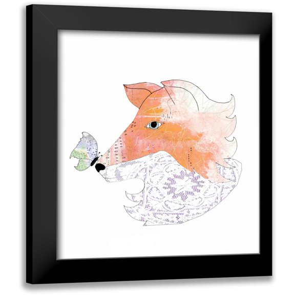 Ogren, Sarah 15x16 Black Modern Framed Museum Art Print Titled - Lace Fox