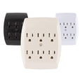 thumbnail image 1 of GE Adaptador de Tierra para pared con 6 enchufes Ivory, 1 of 7