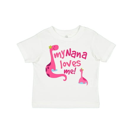 

Inktastic Nana Loves Me Dinosaur Gift Toddler Toddler Girl T-Shirt