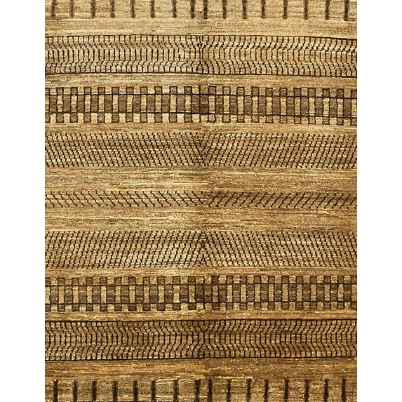 Ahgly Company Indoor Rectangle Abstract Orange Abstract Area Rugs, 6' x 9'