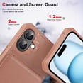 thumbnail image 5 of for iPhone 16 Plus Wallet Case, Built-in 4 Card Holders Kickstand Purse Cover, Military Grade Enhanced Corners Drop Protection, Rugged Protective Phone Case for iPhone 16 Plus, Rosegold, 5 of 9