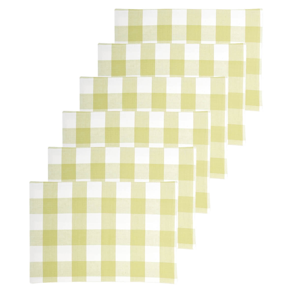 Franklin Checkered Plaid Peridot Placemat Set of 6