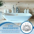 thumbnail image 5 of Uxcell Sink Overflow Ring, Bathroom Sink Overflow Drain Cover Insert for Kitchen and Bathroom Silver/White, 5 of 7