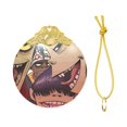 thumbnail image 3 of Gorillaz Christmas Ornament Glass Round Pendant Christmas Hanging Decor Ornament Holiday Xmas Decorations Christmas Tree Ornaments Gold, 3 of 8